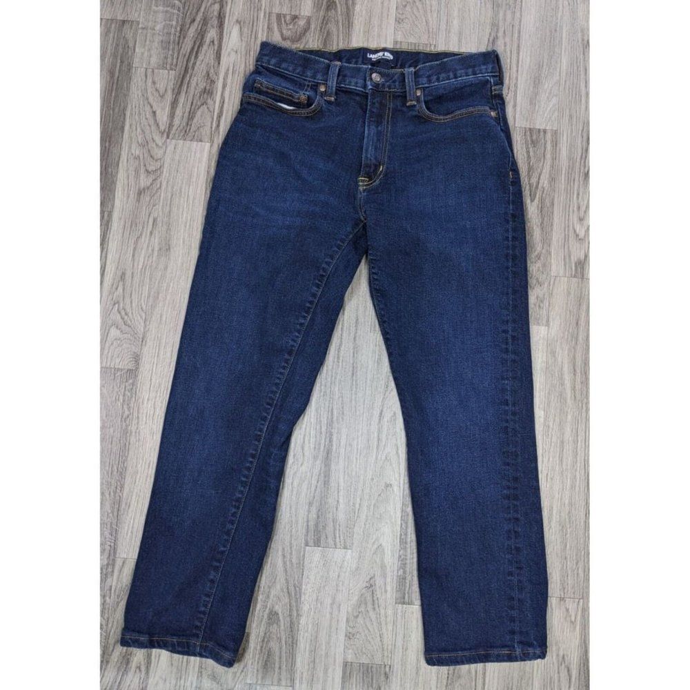 Lands End Womens‎ Size 30 Straight Fit Square Rigger Denim Blue Jeans